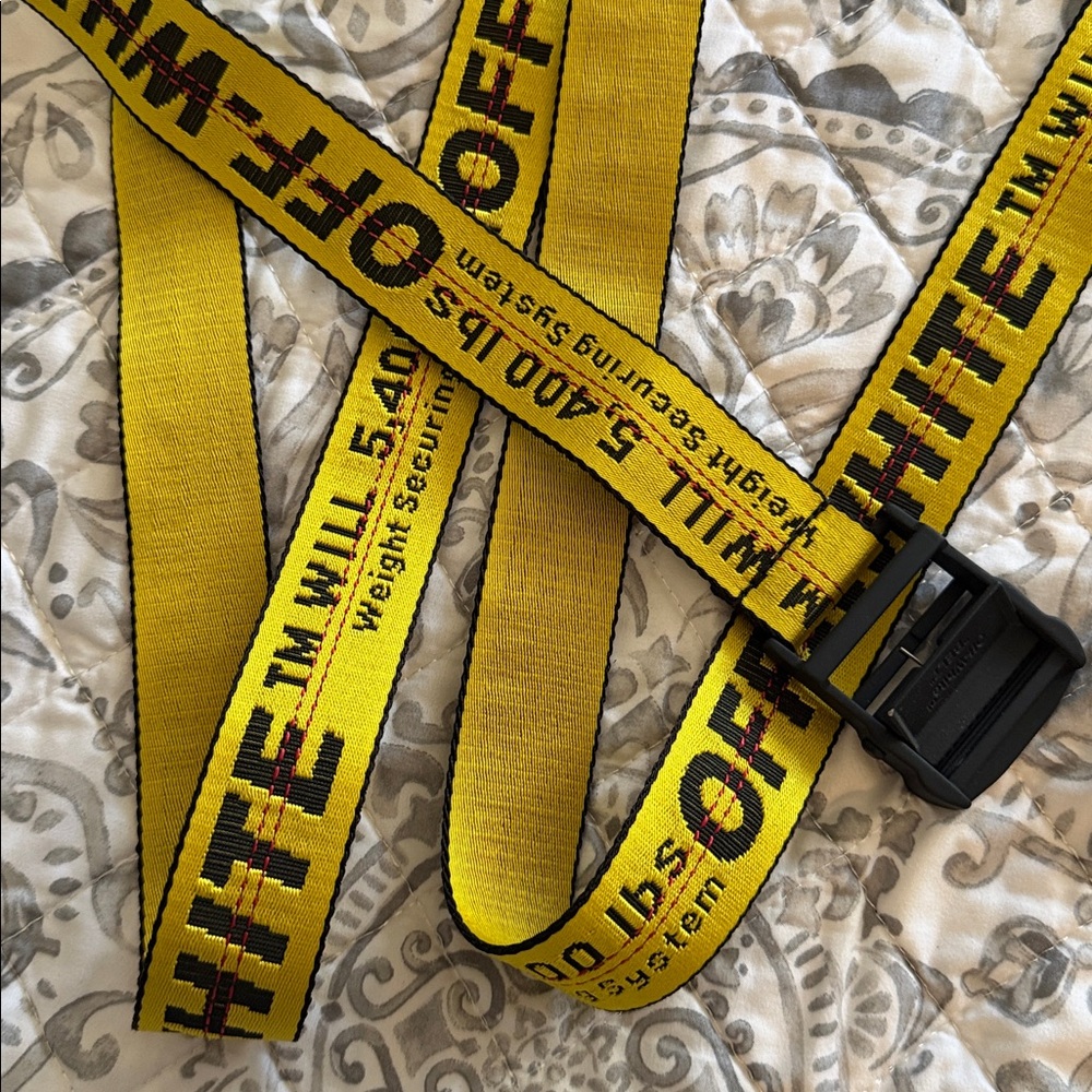 Off-White Yellow and Black Belt